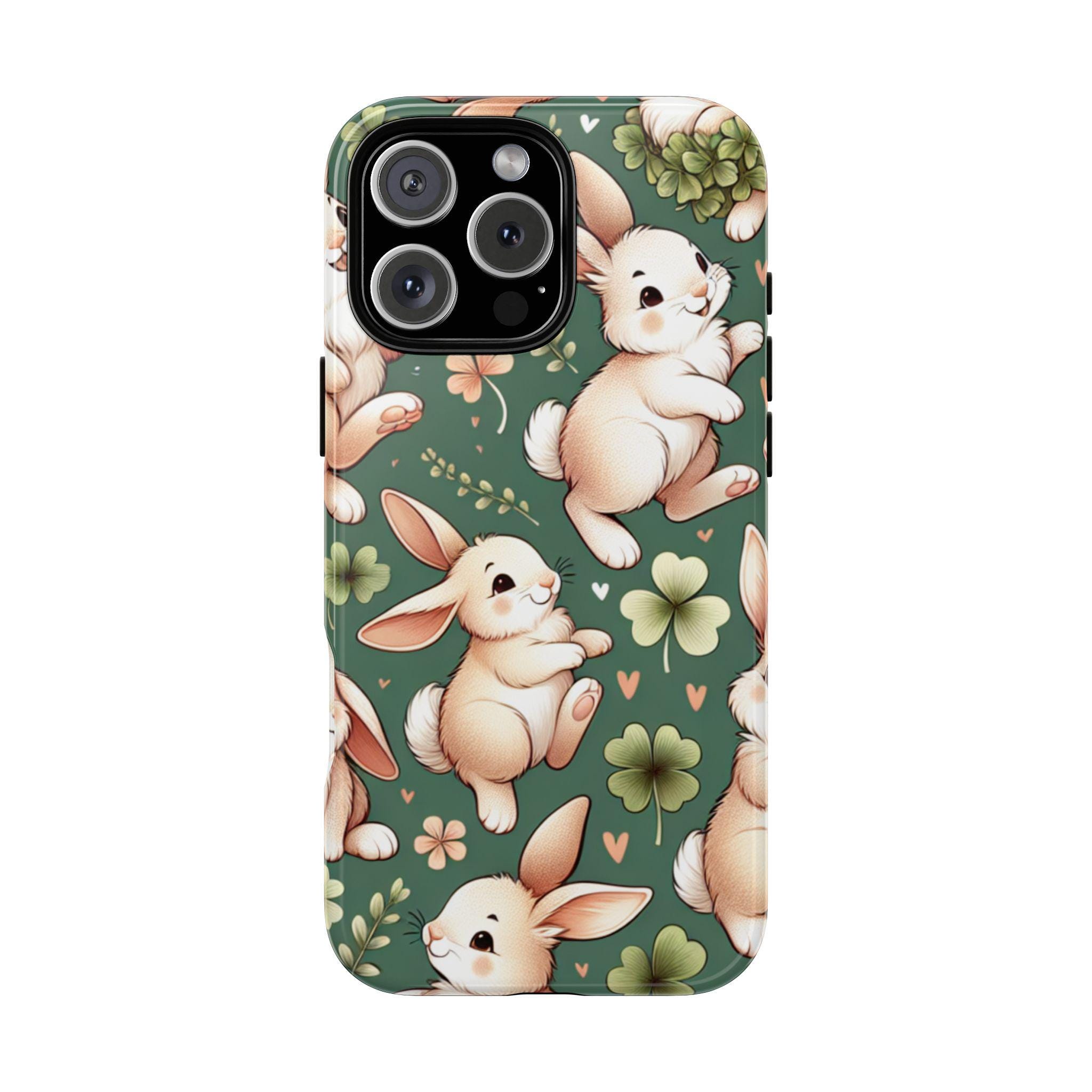 Rabbit Phone Case for Easter or Good Luck - for iPhone 16/15/14/13, Galaxy S24/S23/S22