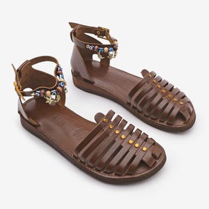 Handmade Leather Fisherman Sandals: Greek Gladiator Style