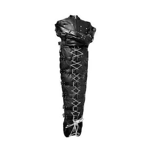 Unisex Leather Sleep Sack with Leather Lining – Full-Body Restraint Bag