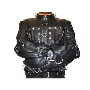 Leather Sleep Sack – Full Body Restraint Bag with Straps for Bondage