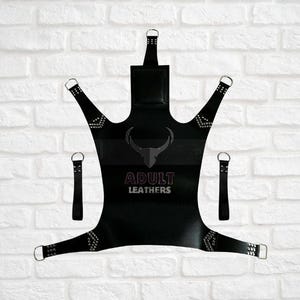 Heavy‑Duty 5‑Point Real Leather Sling – Adult Relaxation & Fetish Play Hammock | Premium Handmade Sex Sling for Bedroom Dungeon