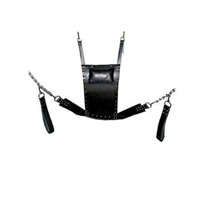 Heavy-Duty Leather Playroom Swing – Adult Sling with Straps