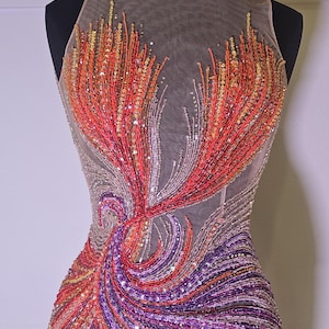 Custom Pageant Gown: Handmade Rhinestone & Crystal Embellished Dress