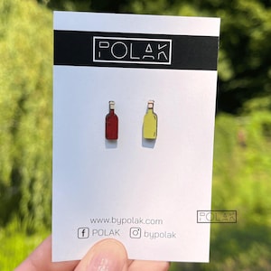 Wine Bottles Wooden Earrings – Divine Duo Studs