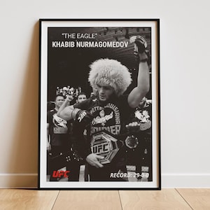Khabib Nurmagomedov Custom UFC Digital Poster, Personalized MMA Art Print for Home Decor, Gift for Him