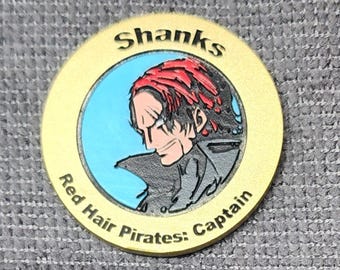 One Piece - Shanks OP09 Leader - Coin Token TCG - Ability Indicator - Colored