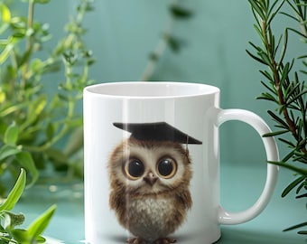 Graduation Owl Coffee Mug, Student Gift
