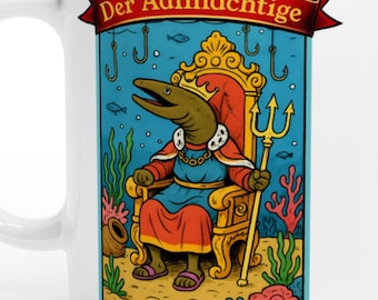 The Eel Mighty! - Mug | Funny pun with comic on high-quality ceramic | Humorous mug for anglers | Gift for fishing fans