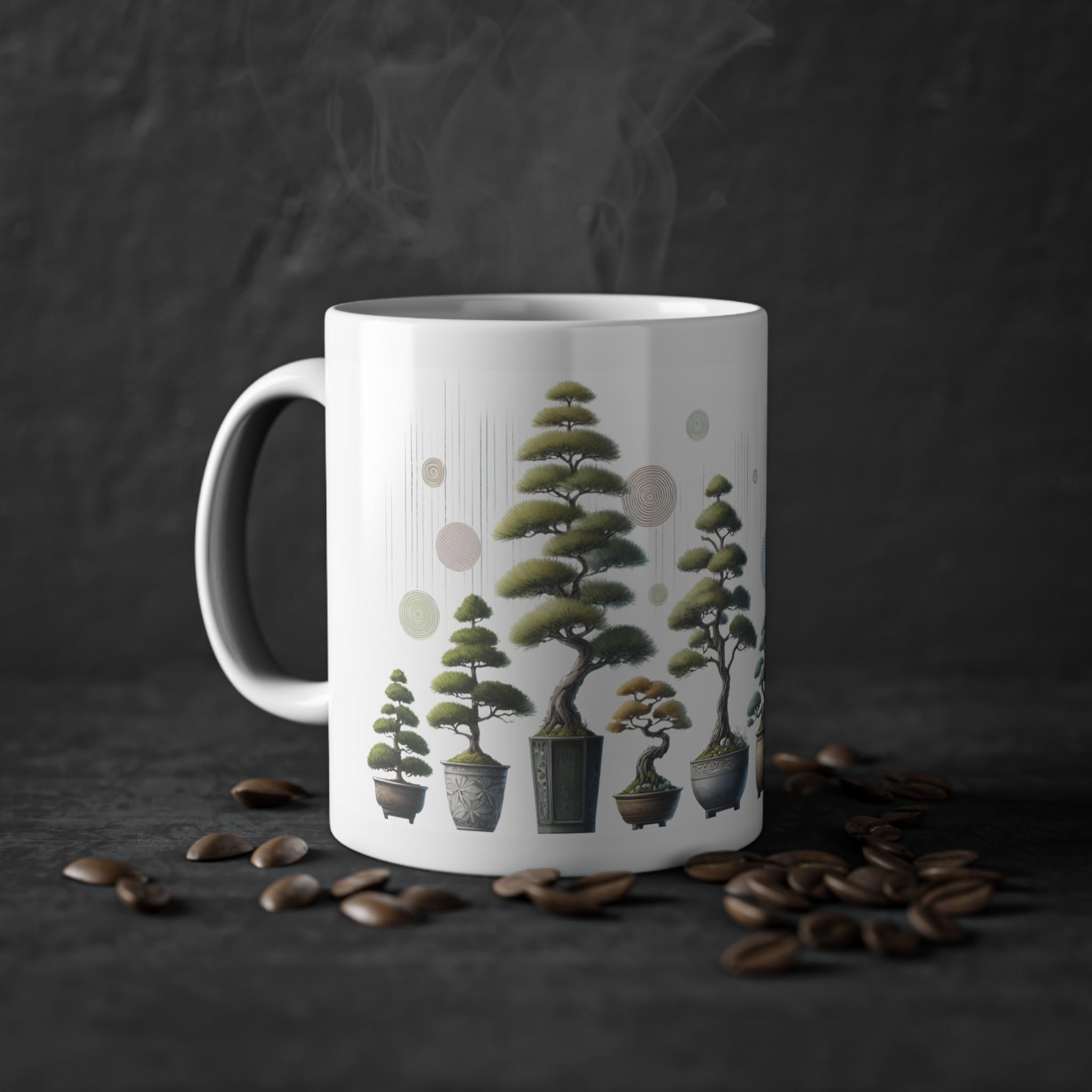 3dRose Penjing Bonsai Tasse – Keramik, 11 Oz, Mehrfarbig, Hochglanz, Mikrowellengeeignet