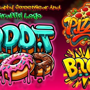 Custom Graffiti logo Design, Custom Logo, Unique logo, Mascot Logo , Typography Text design , Cartoon Character, logo maker design