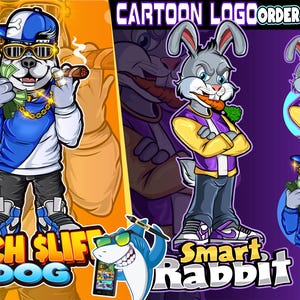 Design de logotipo personalizado de personagem de desenho animado | Mascotes exclusivos e ilustrações vetoriais para sua marca!