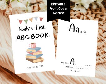 Baby Shower ABC Book, Editable Baby's First abc Book, ABC Colouring Book Baby Shower, First Alphabet Book, Baby Shower Activity Game