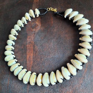Handmade Cowrie Shell Choker – Minimalist Coastal Necklace, Kenya