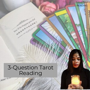 Personalisierte 3-Frage-Tarot-Lesung mit spiritueller Anleitung am selben Tag