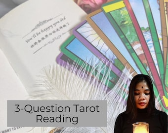 Personalized 3-Question Tarot Reading with Same-Day Spiritual Guidance