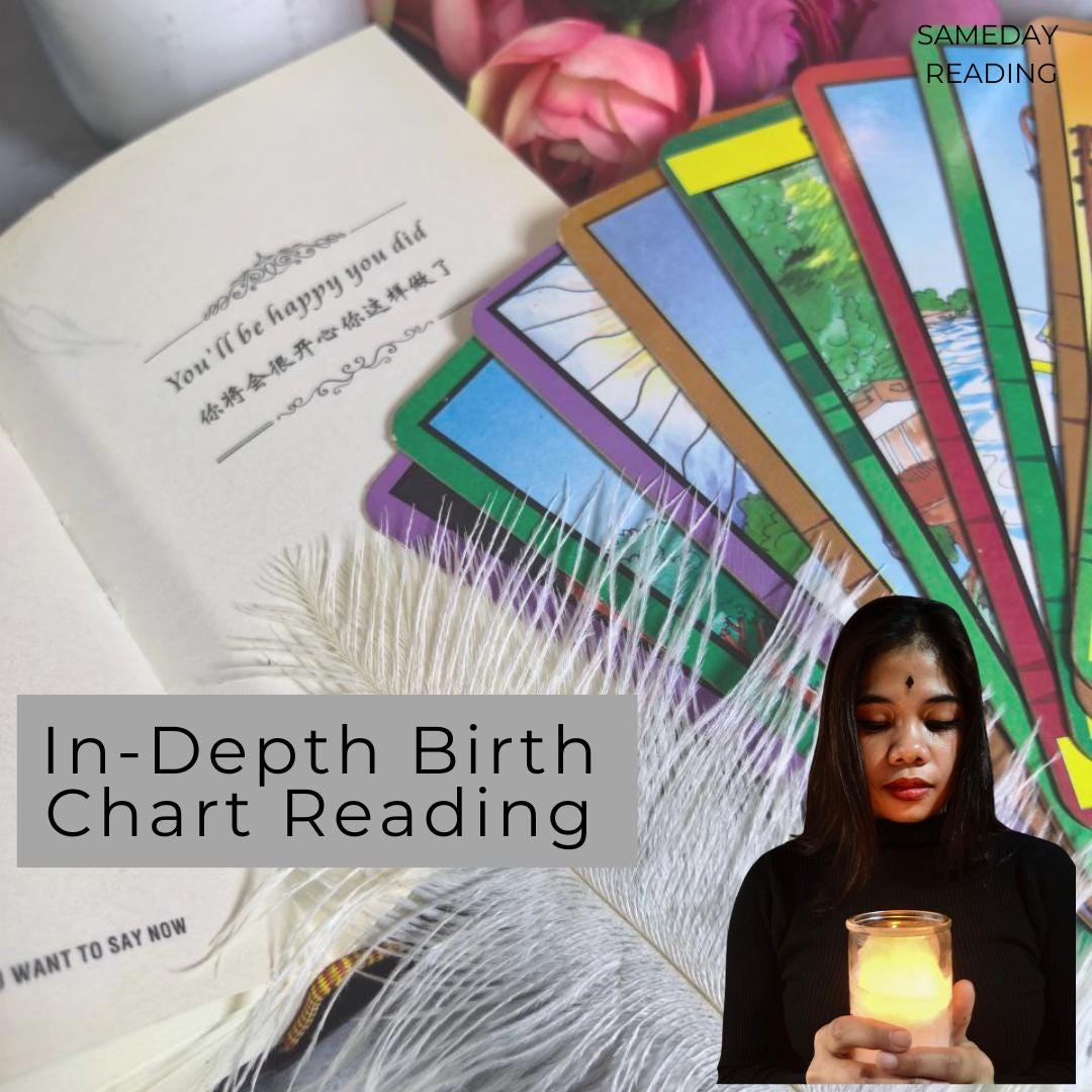 Indepth Birth Chart Reading Personalized Natal Chart Insights Same