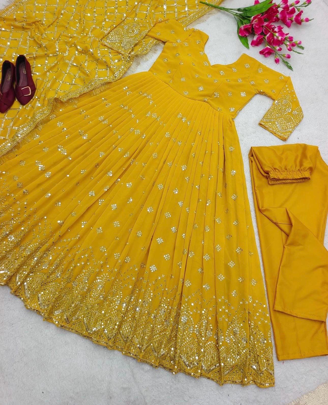 knee length dresses for ladies JODHA LEHENGA SET with AHILYA CORSET main image 1