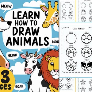 Learn How to Draw Animals by Digi Doodles, A comprehensive Guide for kids to draw their favorite animals, Classroom learning activity