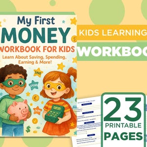 Money Workbook for Kids by Digi Doodles, Kids Learning book about Money, Earn, Spend and Save Money, Gain Knowledge about Money