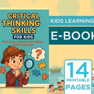 Critical Thinking Skills E Book for Kids by Digi Doodles, Essential Skills for Kids Learning, Problem Solving Book