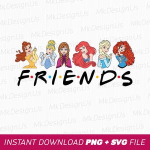 Princess Svg, Princess Friends Svg, Girls Trip Svg, Princess Squad Svg, Family Vacation Svg, Family Trip Svg, Png Svg Files For Sublimation