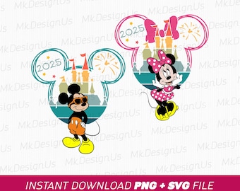 Mouse Family Vacation 2025 SVG, Magical Kingdom Design (Instant Download)