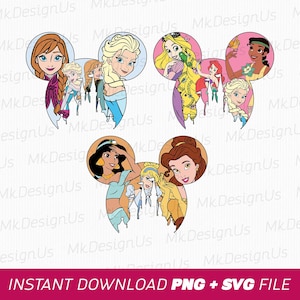 Princesses Svg, Magical Kingdom Svg, Girls Trip Svg, Family Vacation Svg, Family Trip Svg, Besties Svg, Png Svg Files, Instant Download
