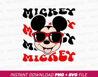 Mickey with Sunglasses SVG, Family Vacation Trip (Instant Download)