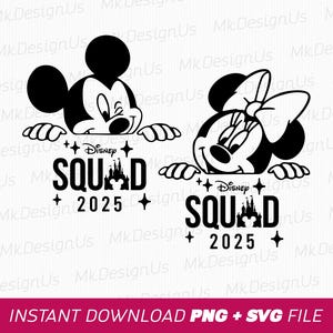 2025 Family Squad Svg, Mouse and Friend Svg, Family Vacation Svg, Family Trip Svg, Magical Kingdom Svg, Png Svg Files, Instant Download