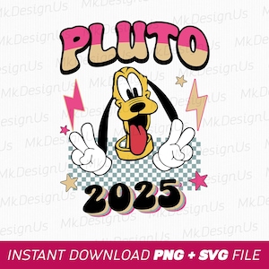 Cartoon Character Svg, Family Vacation Svg, 2025 Family Trip Svg, Checkered Dog Svg, Stars Svg, Png Svg Files For Sublimation