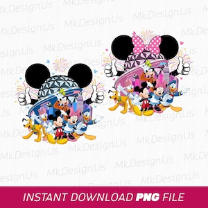 Mickey and Friends Png, Epcot Png, Garden and Flower Festival Png, Family Vacation Png, Vacay Mode, Png For Sublimation, Instant Download