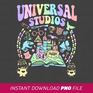 Universal Studios Png, Family Vacation Png, Cartoon Characters Png, Family Trip Png, Vacay Mode, Png File For Sublimation, Instant Download