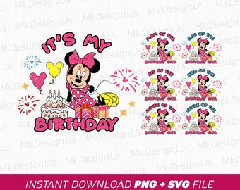 Miss Mouse Birthday SVG Bundle, Family Matching (Digital Download)