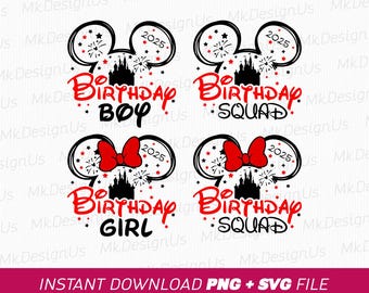 Magical Kingdom Birthday SVG Bundle, Mouse Ears (PNG SVG Files)