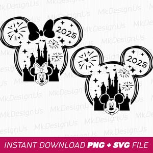 2025 Family Trip Svg, Mouse Couple Svg, Magical Kingdom Svg, Family Vacation Svg, Vacay Mode, Png Svg Files For Print, Instant Download