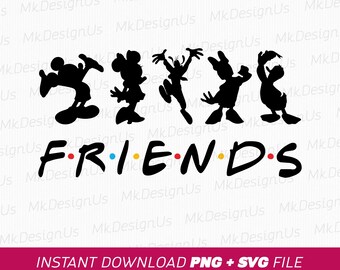 Mickey and Friends SVG, Cartoon Characters, Family Vacation (Instant Download)