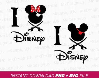 Pirate Mouse Ears SVG: familievakantie ontwerp (directe download, png-/png-bestanden)