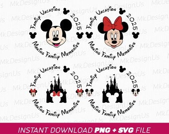 2025 Family Vacation SVG, Mickey and Friends, Magical Kingdom (Instant Download)