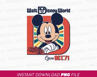 Retro Mouse Magical Kingdom PNG, Family Vacation Design (Instant Download)
