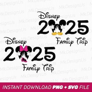 Family Trip 2025 Svg, Mouse Ear and Bow Svg, Magical Kingdom Svg, Family Vacation Svg, Vacay Mode, Png Svg Files, Instant Download