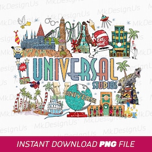Universal Studios Png, Cartoon Characters Png, Family Vacation Png, Family Trip Png, Vacay Mode, Png File For Sublimation, Instant Download