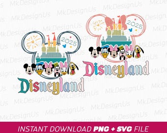 Mickey and Friends Family Trip 2025 SVG, Magical Kingdom PNG (Instant Download)