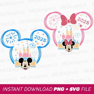 2025 Family Vacation Svg, Mouse Couple Face Svg, Color Magical Kingdom Svg, Family Trip Svg, Png Svg Files For Print, Instant Download