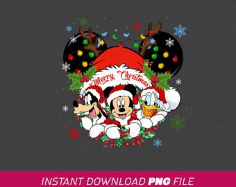 Musse Pigg och vänner God Jul PNG: Familjens julsäsong (digital fil)