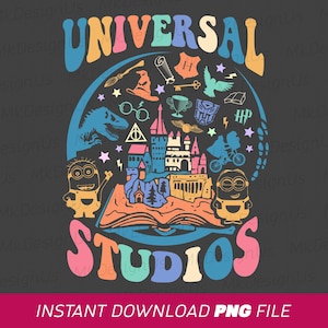 Universal Studios Png, 2025 Family Vacation Png, Cartoon Characters Png, Family Trip Png, Vacay Mode, Png File For Sublimation