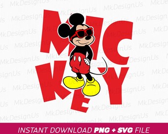 Retro Mouse with Sunglasses SVG, Family Vacation Design (Instant Download)