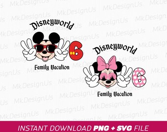 Micky Maus Familien Urlaub 2026 SVG, Magical Kingdom Trip (Instant Download)