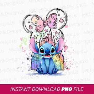 Cute Character Png, Watercolor Kindom Png, Mouse Ear and Bow Png, 2025 Family Vacation Png, Family Trip Png, Png File For Sublimation