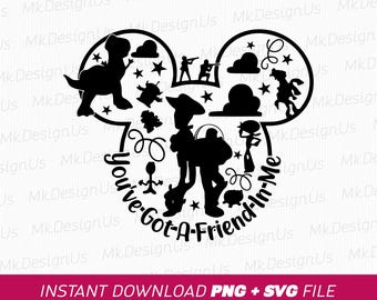 Toy Story Mouse Ears SVG, Family Vacation PNG (Instant Download)