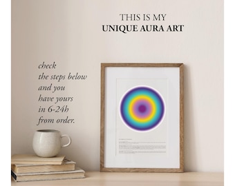 Gepersonaliseerd auraportret: aangepaste spirituele energiekunst (digitale kunstafdruk)